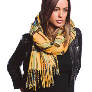 Plaid Soft Oblong Scarf